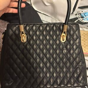 New bag! Black satchel bag! With pearl key ring!